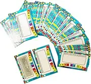 ROMISBABA 1Set Creative DIY Scratch Off Cards Handwritten Wish Cards Stickers for Festivals Crafts and Classroom Activities Safe for Adults for Tags and Fun