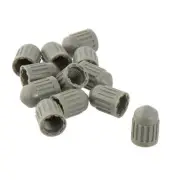 Steelman TPMS Compatible Gray Plastic Valve Stem Caps, 100-Pack, 99036