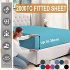 2000TC Fitted Sheet Super Soft Deep Pocket King/Queen/Double/K Single/Single