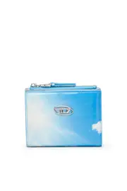 [Diesel] Diesel - Small wallet in printed glossy PU - Small Wallets - Woman - Blue UNI Blue
