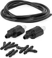 Universal kit Windscreen Washer Check Valves, Hose, connectors for Toyota, Ford, Chevrolet, Nissan and Other Vehicles; Extended Repair kit for Wiper Washer Check valves by Click&Fit Accessories