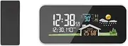 Wireless Weather Station Wooden Alarm Clock Digital Thermometer Humidity Temperature Wireless Sensor Home TimeWatch