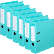 Colourhide Lever Arch File Folder A4 Aqua Blue Pack 6