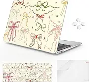 iCasso Compatible with MacBook Air 13 inch Case 2022 2021 2020-2018 Release A2337 M1 A2179 A1932, Cute Protective Plastic Hard Shell Case+Keyboard Cover for Mac Air 13.3,Colorful Ribbon