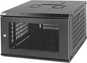 Tecmojo 6RU Wall Mount Network Cabinet, Data Server Rack Enclosure with Lockable Mesh Door and Side Panels, 50 kg /110 lbs Max Loading, 450 mm Deep, for 19 inches IT Equipment, Black