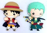 Monogram One Piece Monkey D. Luffy with Cape & Zoro 2 Piece 3D Foam Figure Magnet Set - Magnet for Refrigerators and Lockers