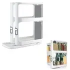 Pull-Type 2 Layer Rotating Storage Shelf Plastic Spice Rack Kitchen
