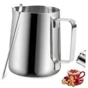 Stainless Steel Espresso Milk Frothing Pitcher - 12OZ/350ML 12oz 350ML Silver