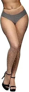 [Generic] Sexy Sparkly Fishnets Stockings Rhinestone Glitter High Waist Tights for Women Party