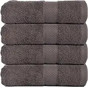 Maple Threads Super Absorbent Hand Towel, 50 x 90 cm, 450 GSM, 100% Cotton, Navy Blue (Grey)