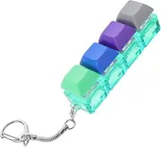 GARVALON 4 Keyboard Keychain Cars Keychains Keycaps Car Mini Keyboard Key Ring for Keys Cool Key Chain Mechanical Key Button Key Button Cute Key Chain Clicking Plastic