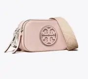 Brand New Tory Burch MILLER PATENT BORDER MINI CROSBODY BAG 159118 651 PALE PINK
