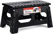 Folding Step Stool,15-Inch Extra Wide 9Inch Height Heavy Duty Stepping Stool...