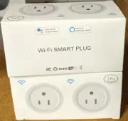 2 PCS, WiFi Smart Socket Plug, Alexa, Google Assistant, white