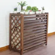 Heat Dissipation Decorative Fence Panels for Outside,Protective Outdoor Conditioning Unit Cover,Freestanding Wood Air Conditioner Fence,Privacy Screens,Plant Flower Stand,Easy to Maintain. (Size : 11