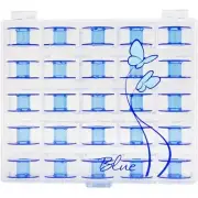Janome Blue Special Edition Bobbins with Plastic Storage Case 2518P Elna Bobbin