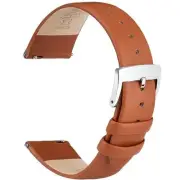 Leather Watch Bands Quick Release Watch 20mm Terracotta Brown (Silver Buckle)