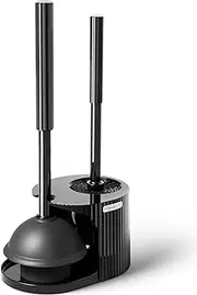 FORASTO 2 in 1 Toilet Plunger and Brush Set, Extended Handle, Bathroom Cleaning Tools, Combo With Cleaning Brush, Supplies
