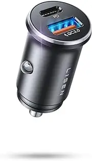 LISEN Car Charger USB C Super Mini Fast Charging PD36W&QC3.0 18W Dual Port 12V Socket Outlet Cigarette Lighter Adapter Tpye C, Car Accessories for iPhone 16 15 Pro Max Plus Galaxy S25 iPad Pro 16e