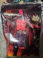 Lord Lucifer Complete Adult Costume Muscle Chest Halloween up to 5'11" 180lb