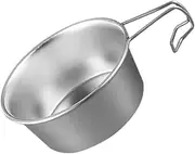 KICHOUSE Stainless Steel Camping Bowl with Handle Portable Salad and Soup Cup for Outdoor Activities Lightweight and Easy to Store for Camping and Picnics