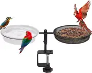 Bird Feeder,Bird Feeders for Outside,Deck Mount Outdoor Bird Feeder,Detachable 2