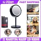 Double Sided Standing Table Mirror Cosmetic Makeup Beauty 3x Magnifying 360°