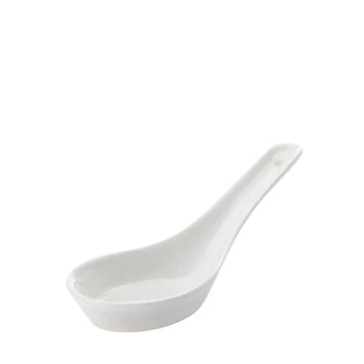 SALE 24x Chinese Spoon 14cm Porcelain Maxwell & Williams White Basics Taster