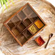 ExclusiveLane 'Medley of Masalas' Handcrafted Indian Spice Box With Spoon
