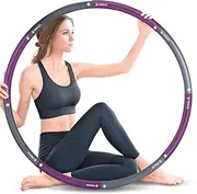 FEECCO Weighted Fitness Hoop, 8 Detachable Sections for Weight Loss