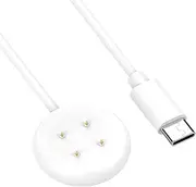 Threeeggs Compatible with Google Pixel Watch 3 / Watch 2 Charger, USB Charging Cable Charger Dock for Fitbit Sense/Sense 2 / Versa 3 / Versa 4 Smartwatch (White - Type C)