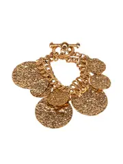 Gold Disc Chain Bracelet