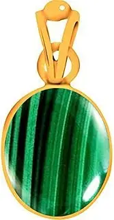 [Divya Shakti] 11.25-11.50 Carat Malachite Dana Firang Gemstone Panchdhatu Pendant