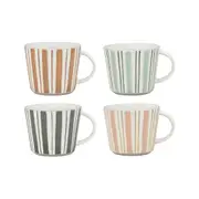 Ecology Chalk Two Stripe Mugs 320ml (Set of 4)