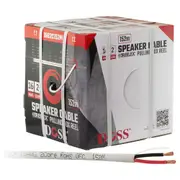Doss 16AWG 2Core Speaker Cable Connector Cord Pulling Reel Roll White 152M