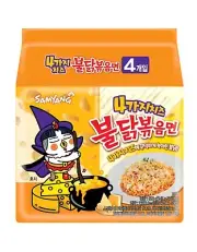 SAMYANG 4 Cheese Buldak Ramen 4 Kinds Of Buldak Stir-fried Noodle 145g x 4EA