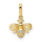 14k Yellow Gold Madi K Cz Bumble Bee Pendant