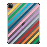 iPad Pro 12.9-inch (5th/6th gen) iPad Impact Case Rainbow Stripe 45 Transparent