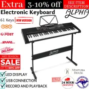 Alpha 61 Keys Electronic Piano Keyboard Digital For Beginners Electric Keyboards