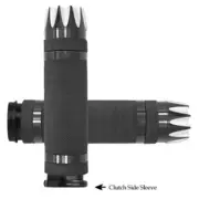 Black Excalibur Air Cushion Grips by Avon - AIR-99-AN-FL-EX - Harley Bagger
