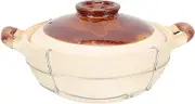 CLISPEED Pot with Double Handle for Home Cooking Capacity Casserole for Braised Chicken Rice Noodles and Hot Pot Convenient and Heat Resistant Design