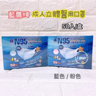 【現貨】N95立體成人口罩 NP-3DM 藍鷹牌 醫療口罩 四層成人口罩 台灣製 一次性口罩 立體口罩