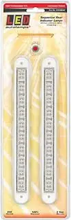 235 Series 12V Sequential Indicator Strip Lamp with 10 Square LEDs and Clear Lens Blister Pack, 237 mm x 25 mm x 18 mm Size