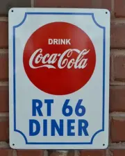 Coca Cola RT66 Diner Soda Fountain Sign Coke drink Collectable Advertisng 10day