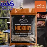 TRAEGER HICKORY BBQ SMOKING WOOD PELLETS 9KG