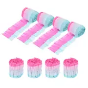 8Pcs Crepe Paper Streamers, 9.84ft Streamer Crepe Paper Red, Light Blue, White