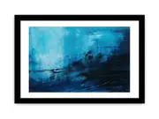 Black Blue Framed Art Framed print Art Poster