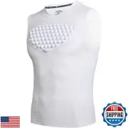 COOLOMG Adult Baseball Chest Protector Padded Shirt Heart Guard Sternum Prote