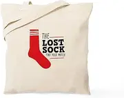 CafePress Lost Sock Tote Bag Natural Canvas Tote Bag, Reusable Shopping Bag