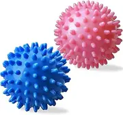 Massage Ball 2pcs, Spiky Hard Massage Ball Foot Roller for Deep Tissue, Arch Trainer Plantar Fasciitis, Muscle Soreness Exercise (Blue/pink)
